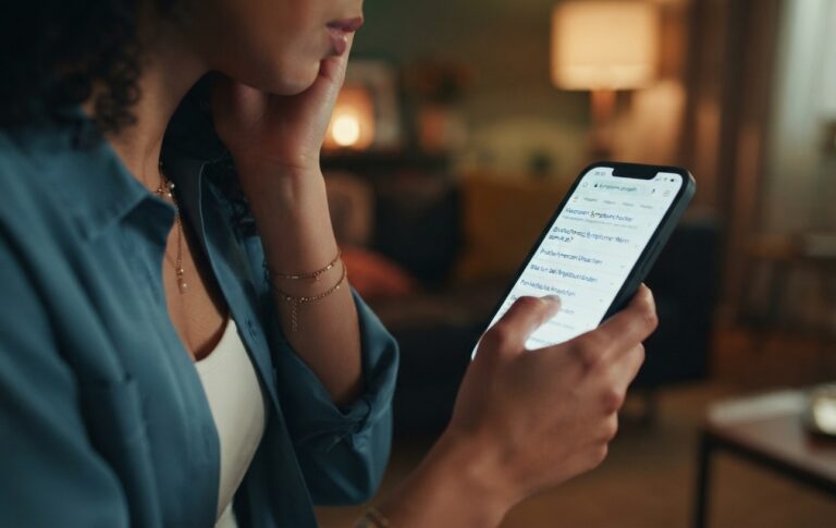 Symptome googeln am Smartphone